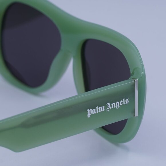 Palm Angels PERI103 ELFIN 5007 Sunglasses Green Aviator Frame, Grey Lenses - Picture 8 of 9